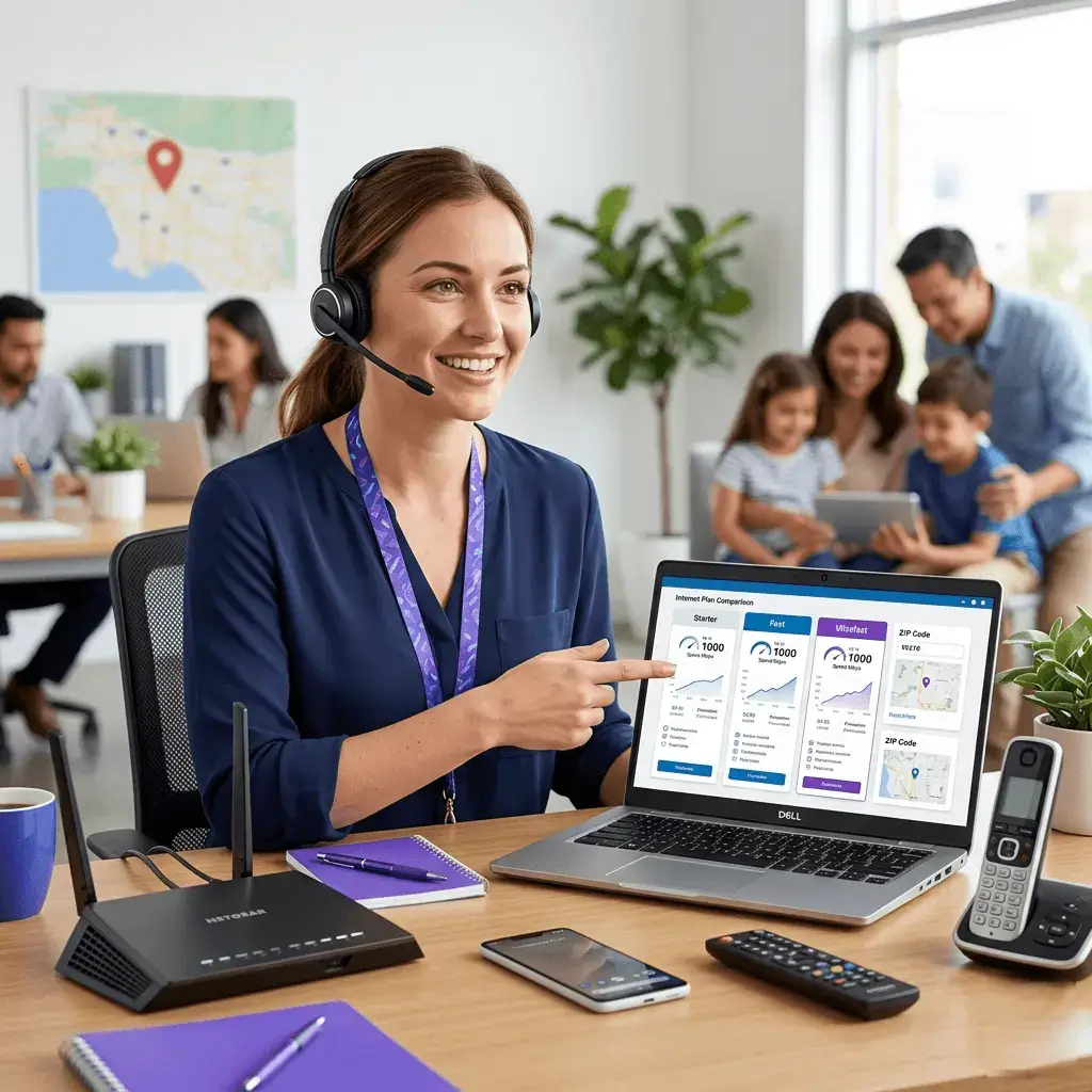 Customers comparing plans online